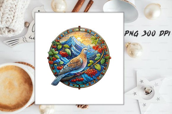 Download Dove Stained Glass PNG Sublimation - Premium Resources