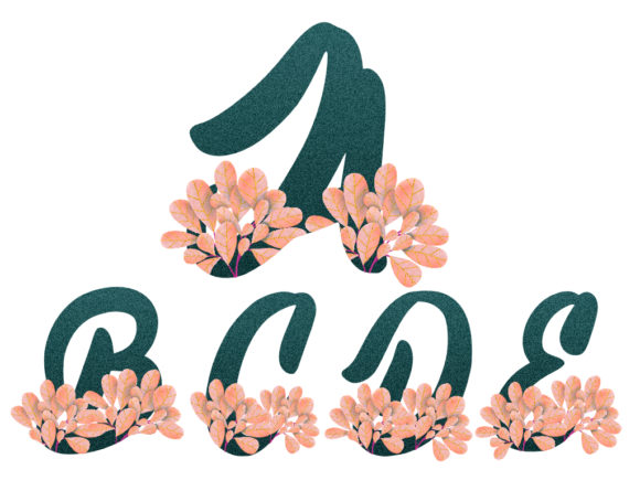 Download A B C D E Eric Letter Flower Monogram - Flower monogram Collection