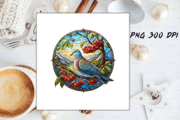 Download Dove Stained Glass PNG Sublimation - Premium Resources