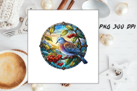 Download Dove Stained Glass PNG Sublimation - Premium Resources