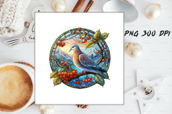 Download Dove Stained Glass PNG Sublimation - Premium Resources