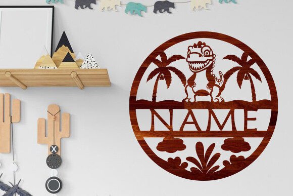 Download Nursery Dinosaur Name Sign Laser Cut Svg - Dinosaur name sign Collection