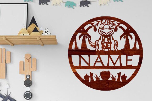Download Nursery Dinosaur Name Sign Laser Cut Svg - Dinosaur name sign Collection
