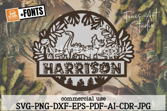 Download Dinosaur Name Sign Svg Nursery Laser Cut - Dinosaur name sign Collection