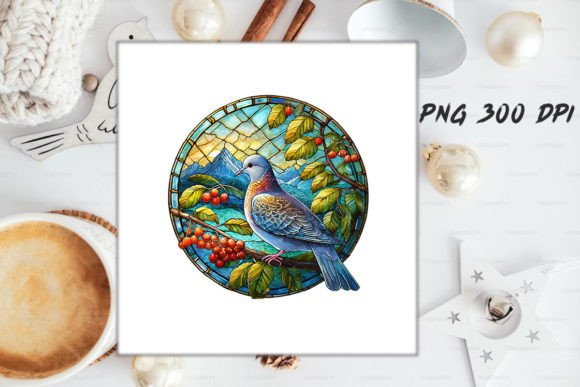 Download Dove Stained Glass PNG Sublimation - Premium Resources
